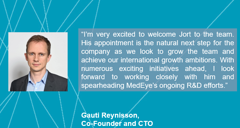 Co-Founder Gauti Reynisson steps down as CEO, but will lead MedEye’s research and development as Chief Technology Officer. Full announcement here: bit.ly/2lQk1xs   #medtech #welcometotheteam #whenyouwanttobesure