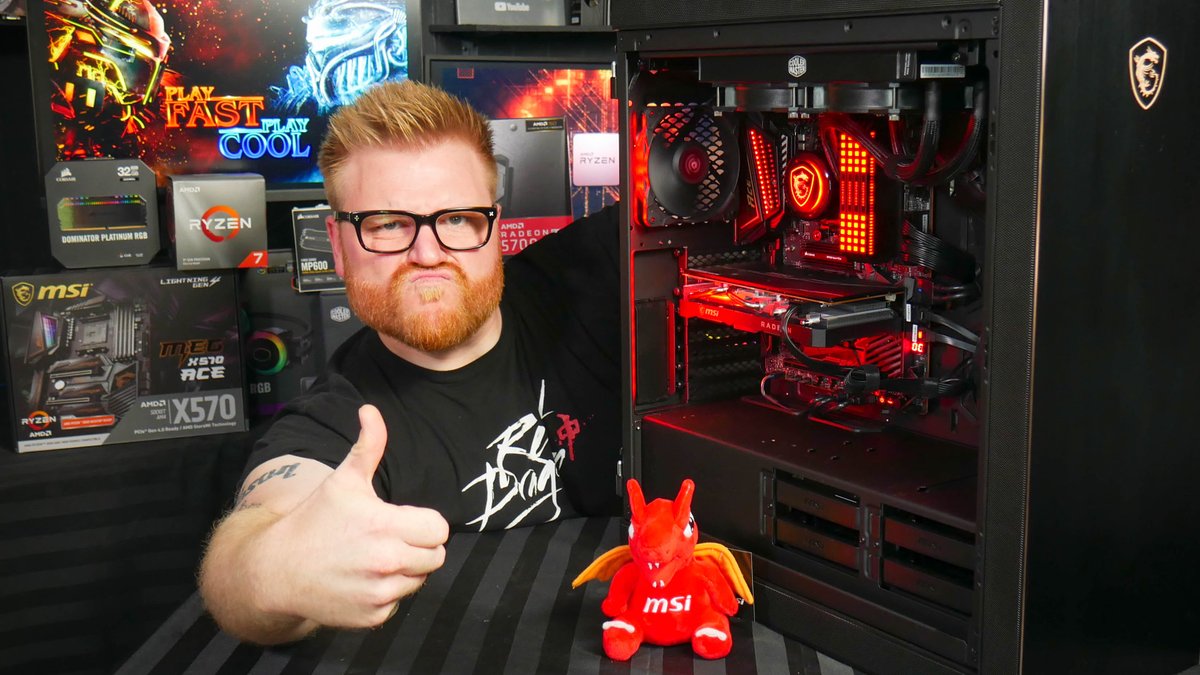 watchtimmyjoe's tweet photo. HUGE thanks to @msitweets for including me on their #PlayFastPlayCool #x570 build series, so cool to be involved building such an EPIC PC! Check more info here: https://t.co/gnnjrwDxwv and watch the video HERE: https://t.co/toG2Uw5tXh https://t.co/ZHpv26fhui