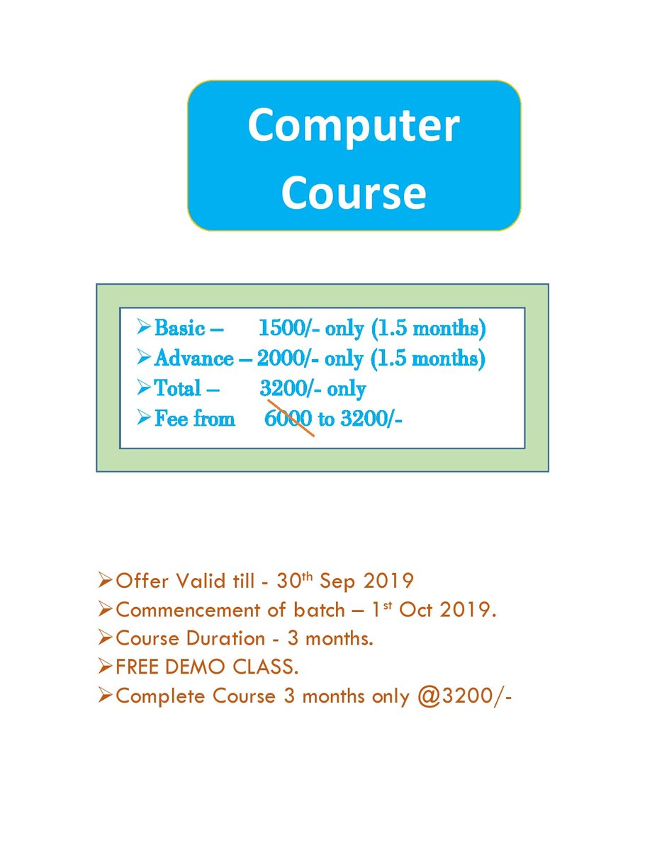 1PointSolution's tweet image. Are you looking for a Computer Course in Gurgaon, then you are in the right place #computerclasses #computertraining #1pointsolutions

Contact for free Demo Class: 0124-4780268
Offer Valid till - 30th Sep 2019