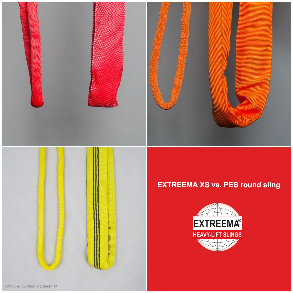 The EXTREEMA® XS slings are extra thin and reduce the polyester industrial waste because you can discard all polyester slings from 1T up to 20T! The EXTREEMA® XS round slings contribute to the environmental reduction of pollution as a result of the long life span. #extreema