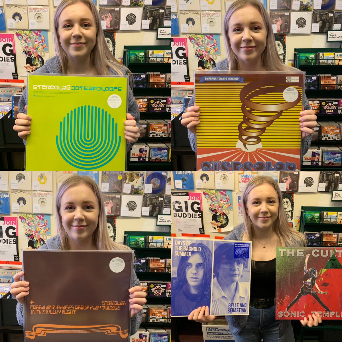 RevoRecordsHx's tweet photo. Out this week on Vinyl ❤️
@RevoRecordsHx
@gruffingtonpost @stereolabgroop
@bellesglasgow
@officialcult
#pattersontwins
#solseppy
@charli_xcx
@PIXIES
@Korn
#telemusic
@DevendraBanhart
Thank you Ellie & Molly
@HalifaxHipster @TheBeaconHx @longlive_vinyl @recordstoreday https://t.co/hI9R7dPklS