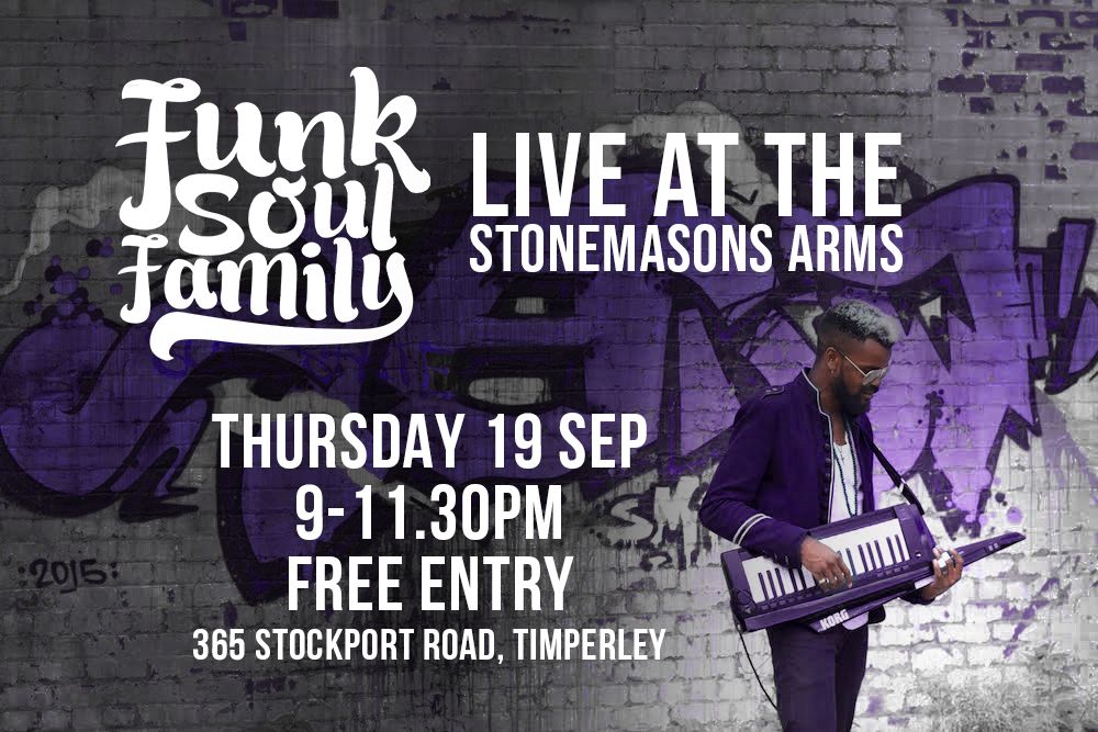 RT <a href="/GoodIndeedMusic/">Good Indeed Music</a>: Don't miss this rare public appearance by our flagship party band, #FunkSoulFamily! It's free entry, so just turn up on the night, grab a drink and get dancing 🙌

More info: buff.ly/2UOy1Ft @StonemasonsPub