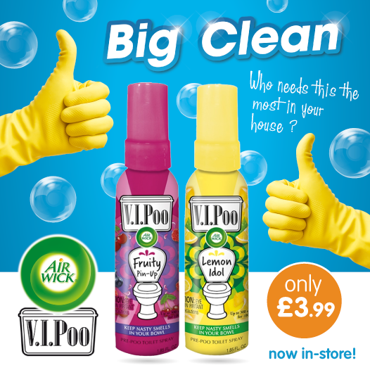 B&M Stores on X: This #VIPOO is a life saver if you're sharing your home  with someone who spends FAR too much time in the bathroom💩! There's 2  scents to choose from;