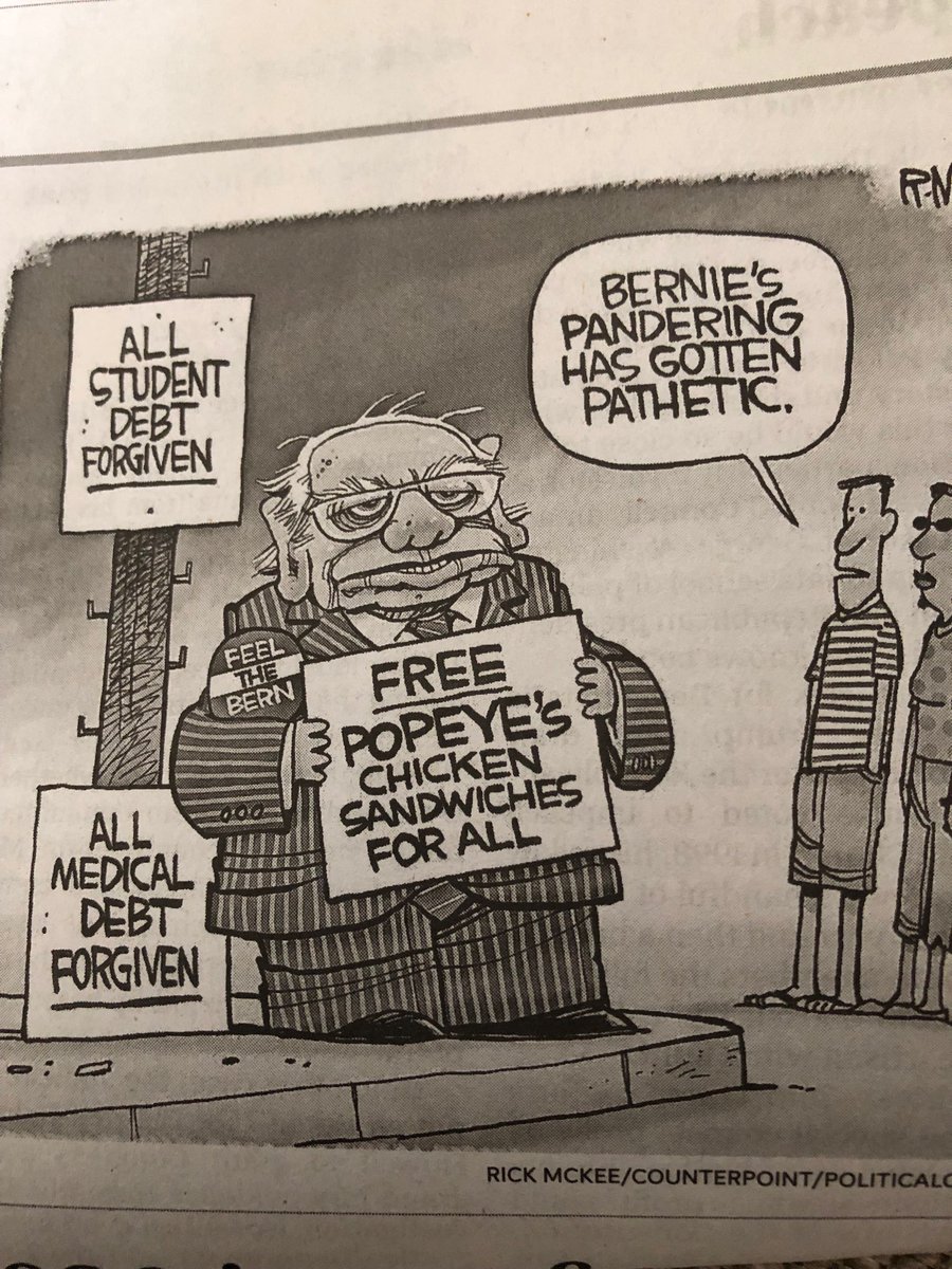 TomGarrett15's tweet image. Feel the Bern...he even knows Popeyes is hot, hot, hot!