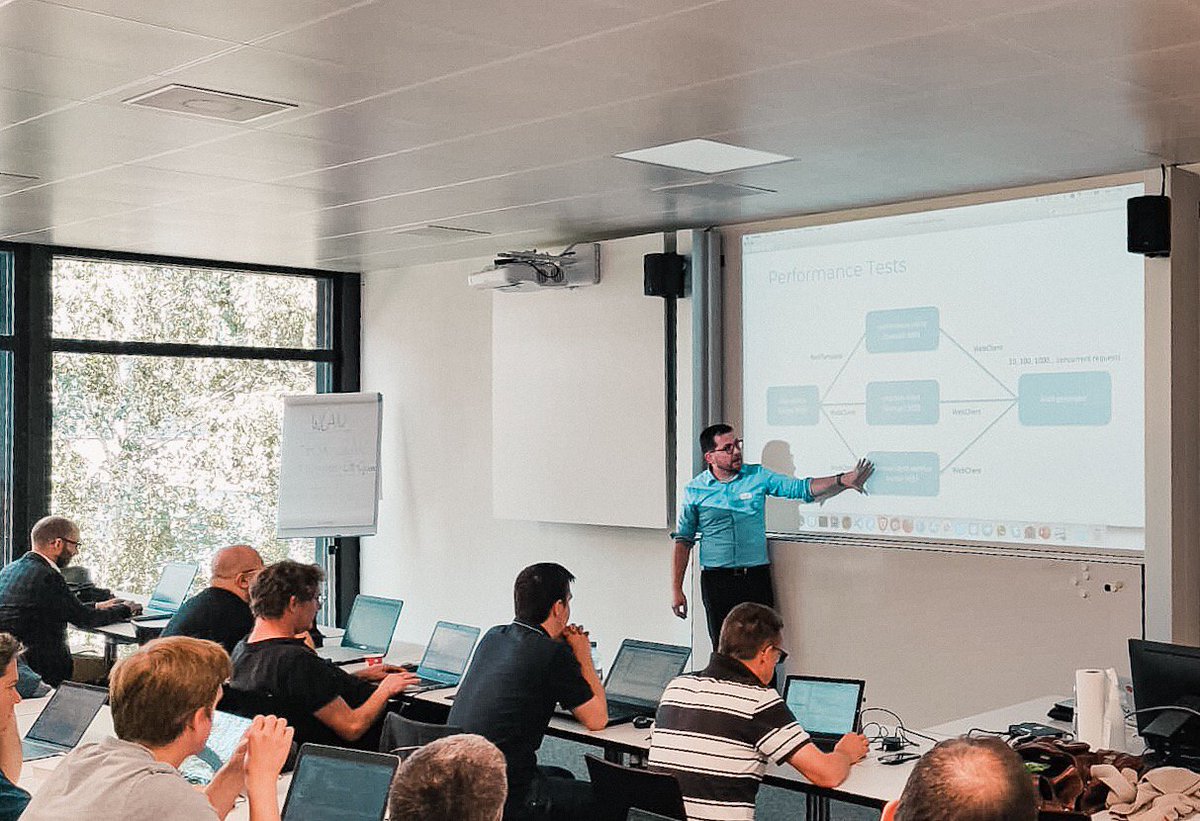 42talents's tweet photo. What a great workshop this was! 23 people attended @patbaumgartner class on #reactivespring at the @CH_Open @hsr_rapperswil. #42talents #workshoptage2019 #chopen19 #chopen https://t.co/1CD7ll3XeS