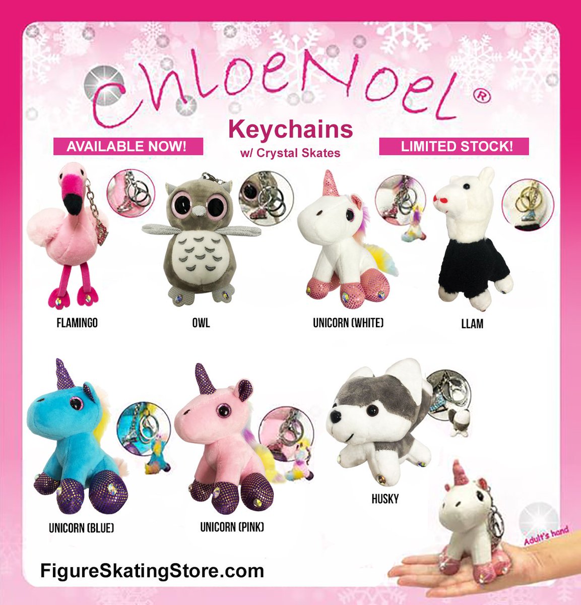 IcelandCenter's tweet photo. New! ChloeNoel Cute Animal Keychains w/ Crystal Skates
https://t.co/DXFAkYern3
Great gift for any skater.

#chloenoel ##accessories #keychain #keychains #figureskatingstore  #iceskating #figureskating #figureskater #iceskater #iceskates #figureskates #skates #icedance https://t.co/FGNI98PFA7
