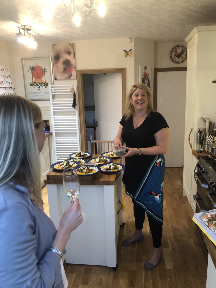 With <a href="/RevellWardKaren/">Karen Borowski</a> for Charity Come Dine With Me courtesy of Emma Pearmaine! Getting hungry now looking at this delicious food!