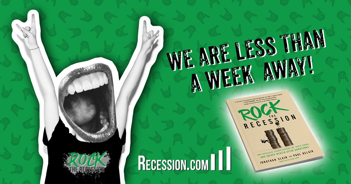 jpslain's tweet image. “Rock the Recession: How Successful Leaders Prepare for, Thrive During, &amp;amp; Create Wealth After Downturns” is available on September 17th! What are you waiting for? Download the first chapter at recession.com
#RockTheRecession #JonathanSlain #FinancialAdvice #PaulBelair