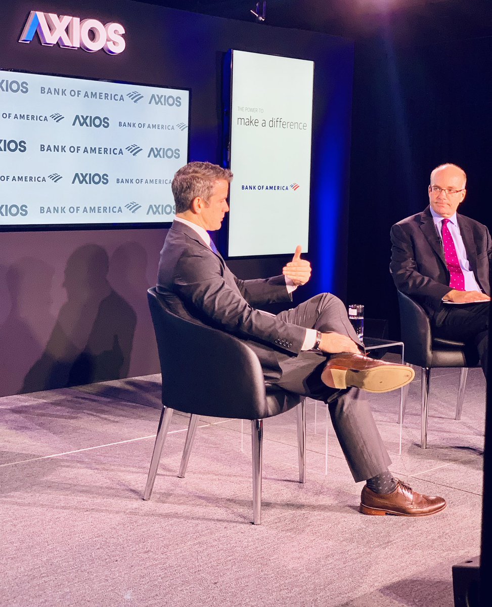 Speaking at @axios, @RepKinzinger tells @mikeallen that when it comes to the gun violence conversation, we have to also address the moral decline in this country. #Axios360