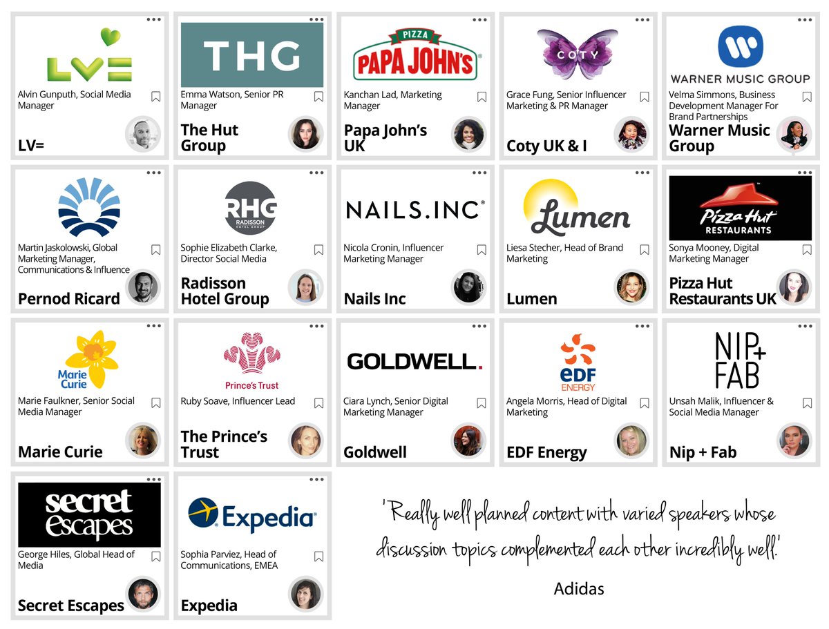 TODAY is your last chance to save £70 and be inspired by 17 brands including @PrincesTrust <a href="/nailsinc/">Nails.INC</a> <a href="/pizzahut/">Pizza Hut</a> <a href="/Pernod_Ricard/">Pernod Ricard</a> at The Influencer Marketing Conference - Authentic, Impactful 05/11/19. Book before the end of today to guarantee your space! influencermarketingevent.com