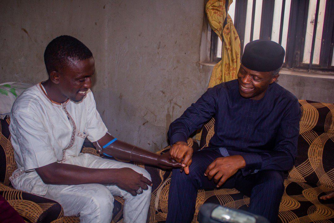 Northeast_iHub's tweet photo. Never too soon for a #throwbackthursday  Incase you missed it:

Remember our friend Adamu Jaffar who we fitted with a #3DLimb early this year? Well he's been doing great and had some really interesting guests pay him a visit this Tuesday... a thread https://t.co/dra8Jqlw9l