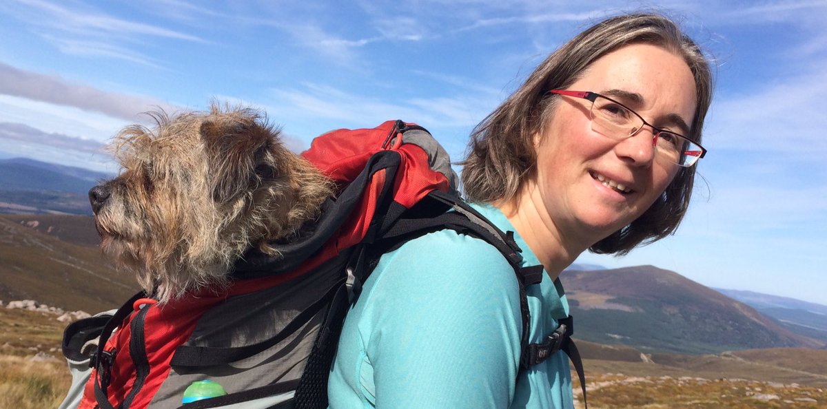 GaenerRodger's tweet photo. @CNPactive started off my #weewalks week with a walk to Coire an Lochan. Tam the dog needed a bit of a help along the way! https://t.co/rsvUKXSuAy