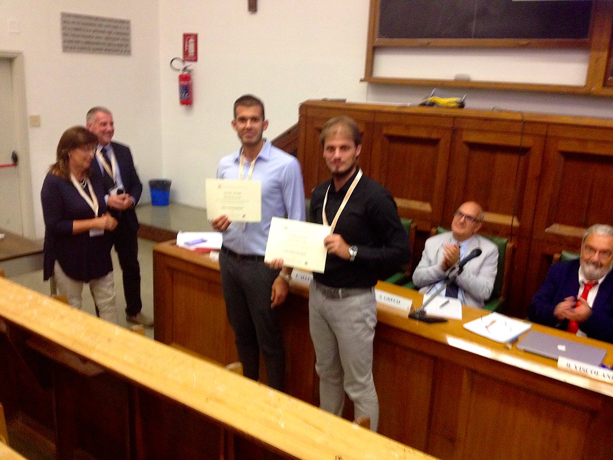paolopellizzari's tweet photo. Matteo Brachetta "Optimal Reinsurance and Investment in a Diffusion Model" and Francesco Rotondi "On time-consistent multi-horizon portfolio allocation" AMASES young scholar Award 2019 in #Perugia #Math @DipEcoUnive @EMSnewsletter @andycapot https://t.co/zqtdT6aAYz https://t.co/0ziD2B0mrW