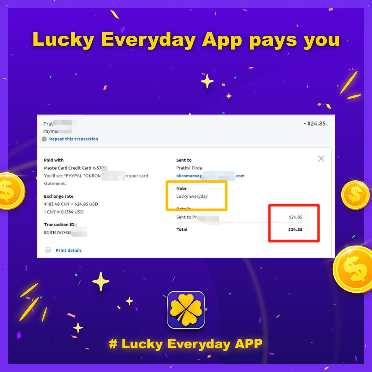 LuckyEveryday13's tweet photo. Paid on September 12 #luckyeverydayapp creates winners every day!
#prize #winners #creatingwinners #wcw #winnerscrushwednesday #haters #contest #instagood #instadaily #freemoney #paypal #freepaypalmoney #cashapp #memes #lol https://t.co/eCWfhgRTz6