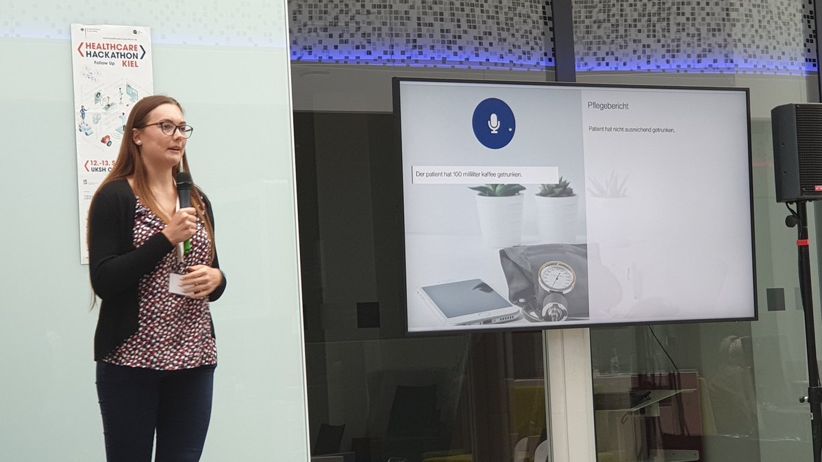 Aus GestiCam Mainz würde beim #healthhack19 Berlin Team #PflegeDoku: Sprachsteuerung anstatt viel Papier. Mehr Digital für mehr Analog = Zeit für den Menschen. @healthhackkiel