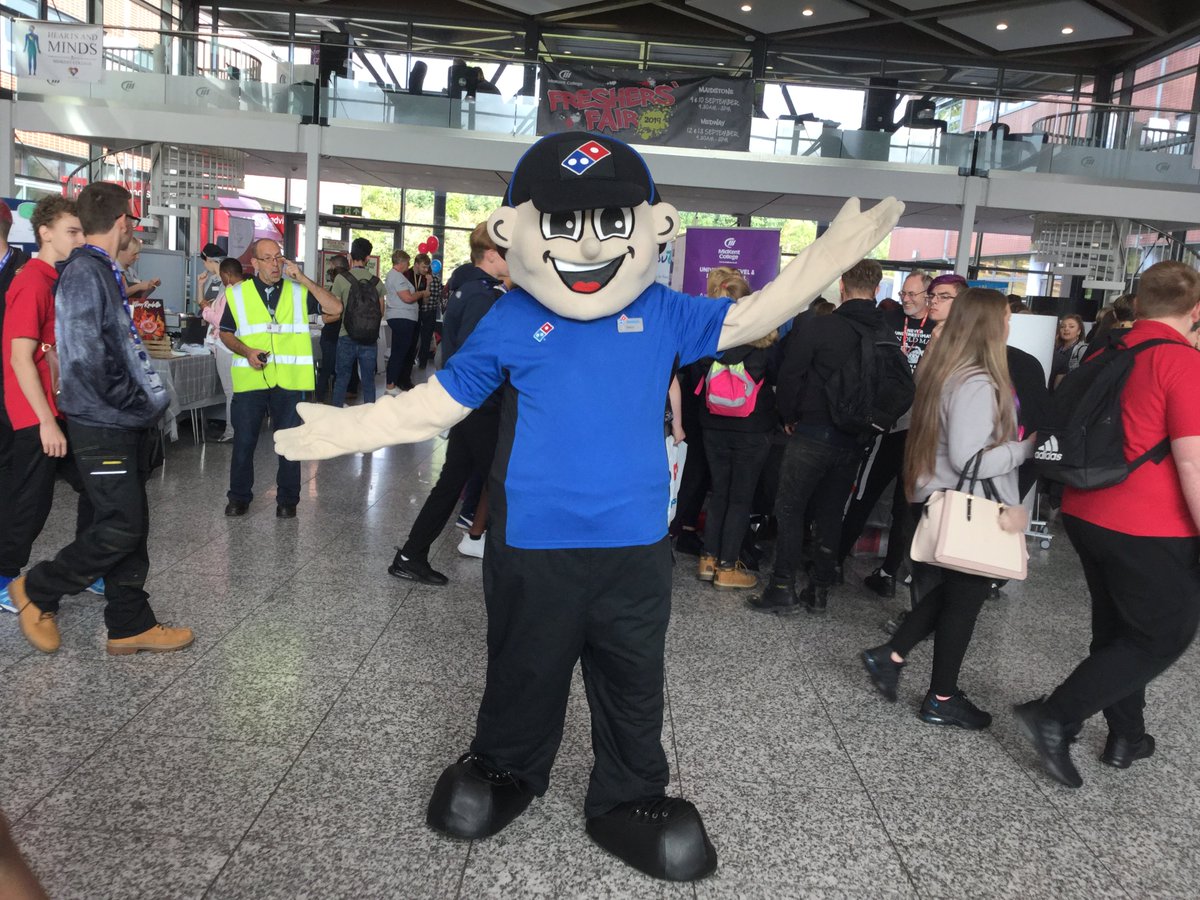 MidKentCollege's tweet photo. Does it have to end? 😥 #Freshers came to a close today at our #Medway campus!

We had @Dominos_UK, @FrontierGap, @MYC_MEDWAY and so many more organisations present 🙌 big thanks to all involved 😊 #FreshersFair2019 https://t.co/dANO22icOX