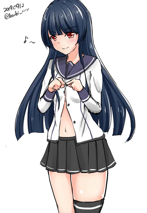 出撃準備中の磯風#艦これ版深夜の真剣お絵描き60分一本勝負#艦これ版真剣お絵描き60分一本勝負_20190912 