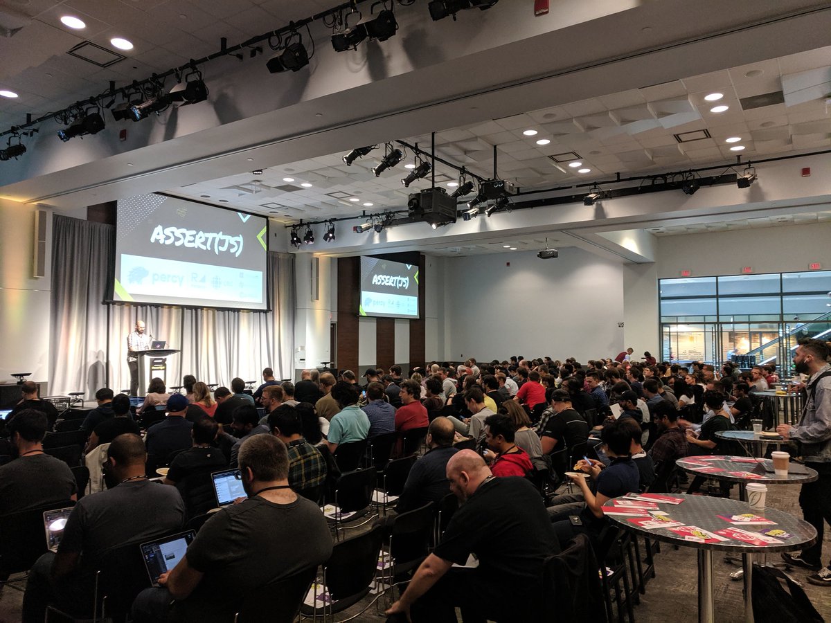 pauldowman's tweet image. #AssertJS is on! First up is @jamesshore