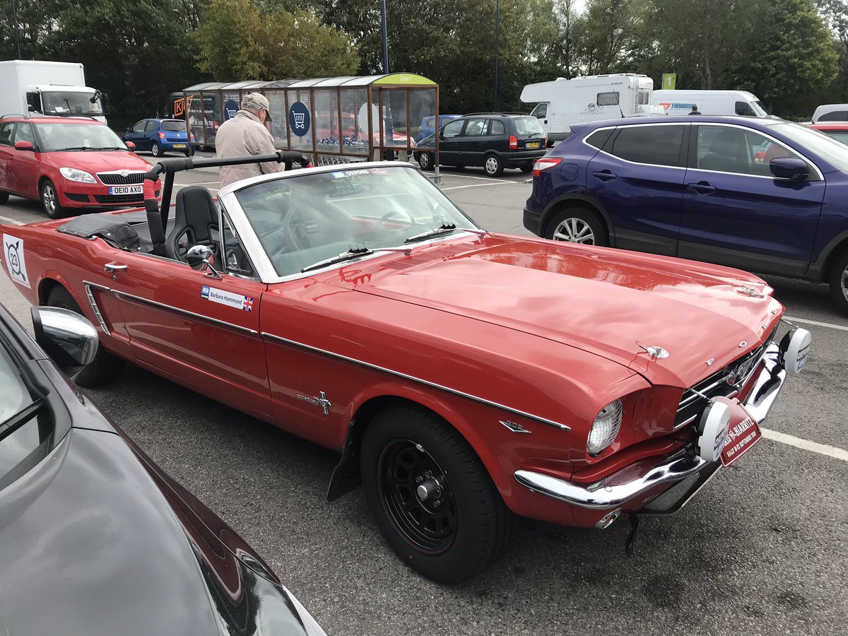 A road rallying #Mustang in Tescos?  Surprising good spotting today (see other tweets!)