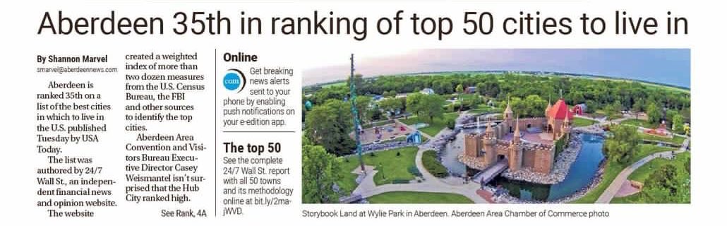 NSU WOLVES FOOTBALL (@nsufootball) on Twitter photo Wolves Facts 🐺🏈💯
Want an amazing city to go to school and live in?
Aberdeen,SD (the home of <a href="/NorthernStateU/">Northern State U.</a>) was just named one of USA Today’s top 50 cities to live in #USATodayTop50 #Aberdeen #WolvesCountry #GoWolves Wolves Facts 🐺🏈💯
Want an amazing city to go to school and live in?
Aberdeen,SD (the home of <a href="/NorthernStateU/">Northern State U.</a>) was just named one of USA Today’s top 50 cities to live in #USATodayTop50 #Aberdeen #WolvesCountry #GoWolves