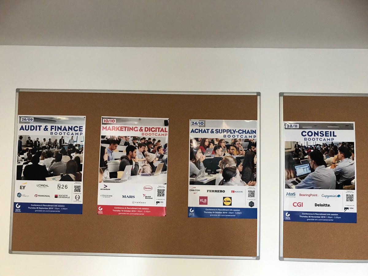 SusanNallet's tweet photo. Have you put the career boot camps in your diary ?⁦ First events organized by a talented and enthusiastic Careers team ⁦@Grenoble_EM⁩ #GEMCareers https://t.co/IhxKel20dU