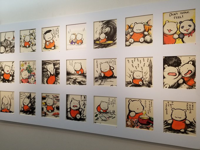 ふわふわのくまさん展に行ってきたの
くまさんとお話もして念願の色紙を描いてもらったの ふわふわ 