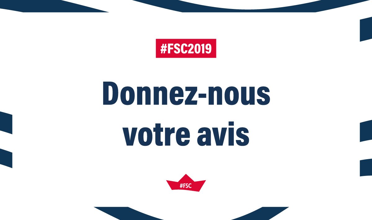 La 5ème édition est terminée mais nous pensons déjà activement à la 6ème 🤩 Pour vous préparer un magnifique événement, nous avons besoin de vos avis. Consultez votre boîte mail, la team FSC vous a envoyé un questionnaire de satisfaction. On attend vos retours avec impatience 📨