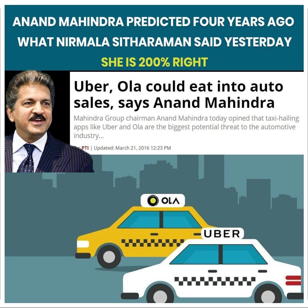 PankajTuteja's tweet photo. @anandmahindra , @nsitharaman Add “Dad” to this list as they are letting their millennials use their vehicles leading to slump. And perhaps disbursing easy money too which is impacting credit growth. Perils of Parallel economy 😉#NirmalaSitaraman https://t.co/uK4wSnV7dV