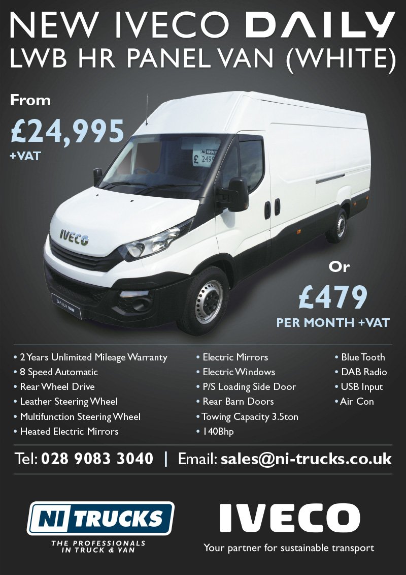 NI_Trucks's tweet photo. ***Amazing Offer***
8 IVECO Dailys left at this Price, Call our sales team on 02890 833040 https://t.co/AKY1IaoMg6