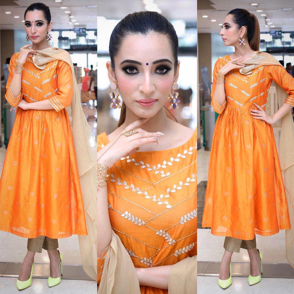 Took the stage jn this contemporary ethnic look - while unvieling new festive collection for #melangebylifestyle !