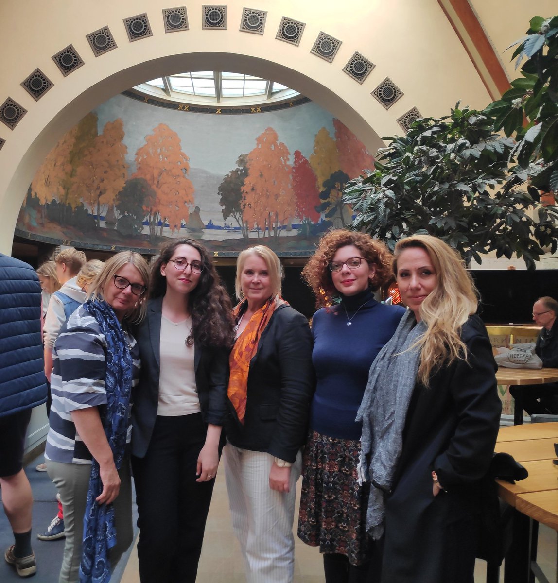 CreativeCaucaus's tweet photo. Today the Ambassador of Finland to South Caucasus - Ms. Arja Makkonen and the 2nd Secretary of her office -Tarja Parkkinen met with our project participants from #Azerbaijan. We discussed the importance of the regional network and future collaboration ideas. 
#Finland #Azerbaijan https://t.co/pCQVdNggYv