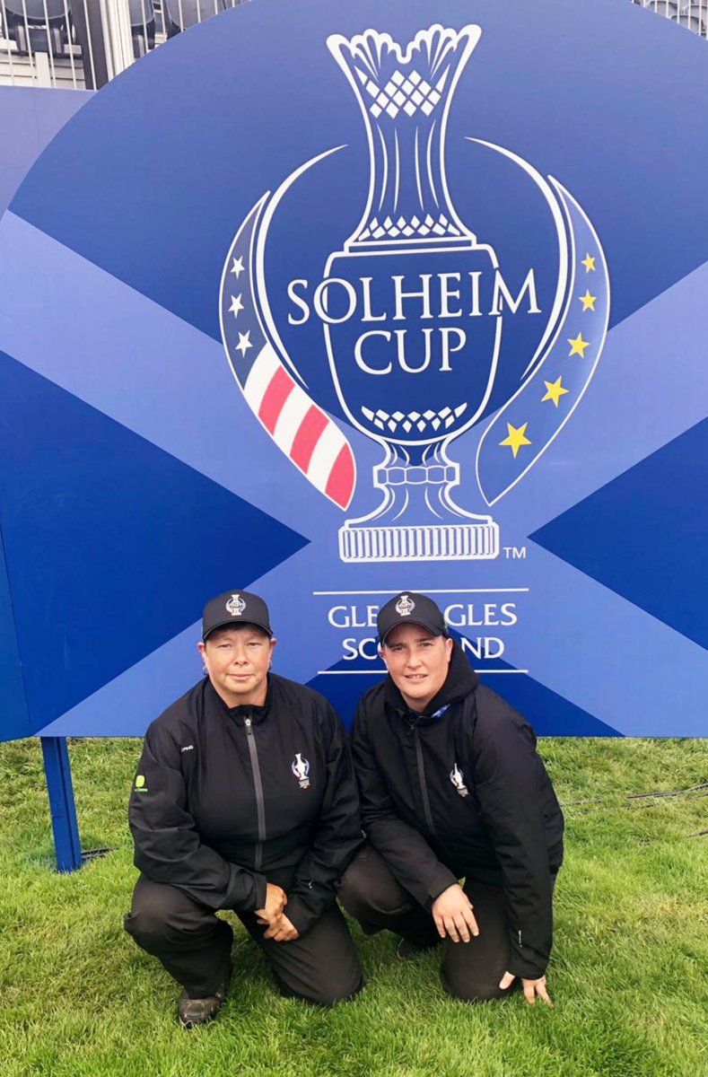 Special mention to two of our South Coast greenkeeper's volunteering for the @2019solheimcup this week.
You're doing our industry and your club's proud 👏
Bev Blair from <a href="/SouthwickParkGC/">Southwick Park GC</a> and <a href="/gemma2181/">Gemma 😏</a> from <a href="/BrockenhurstCC/">Brockenhurst CC</a>.
Enjoy the experience 👊
