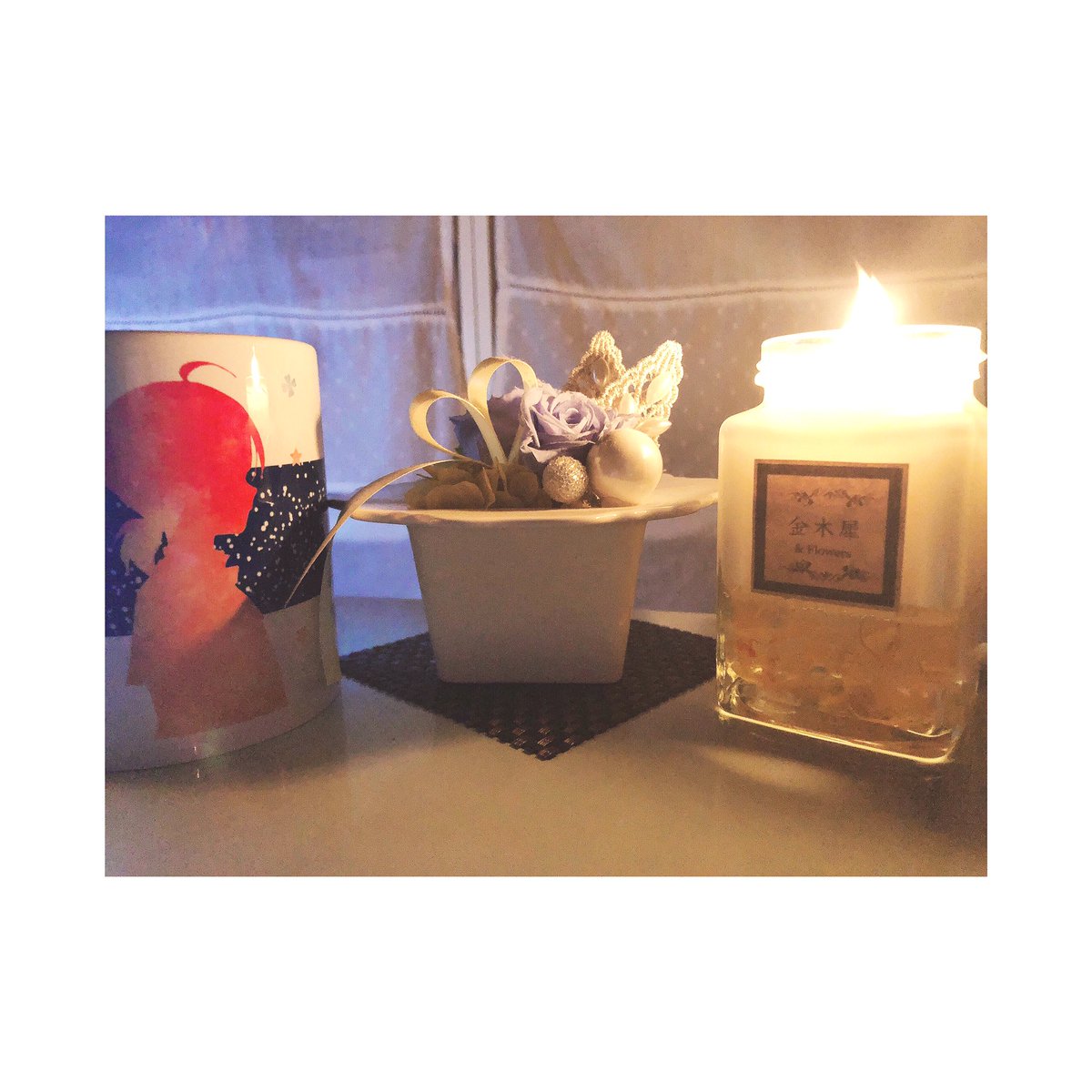 河内美里 最近のマイブーム アロマキャンドル 金木犀の香り 秋を感じますな ﾟ