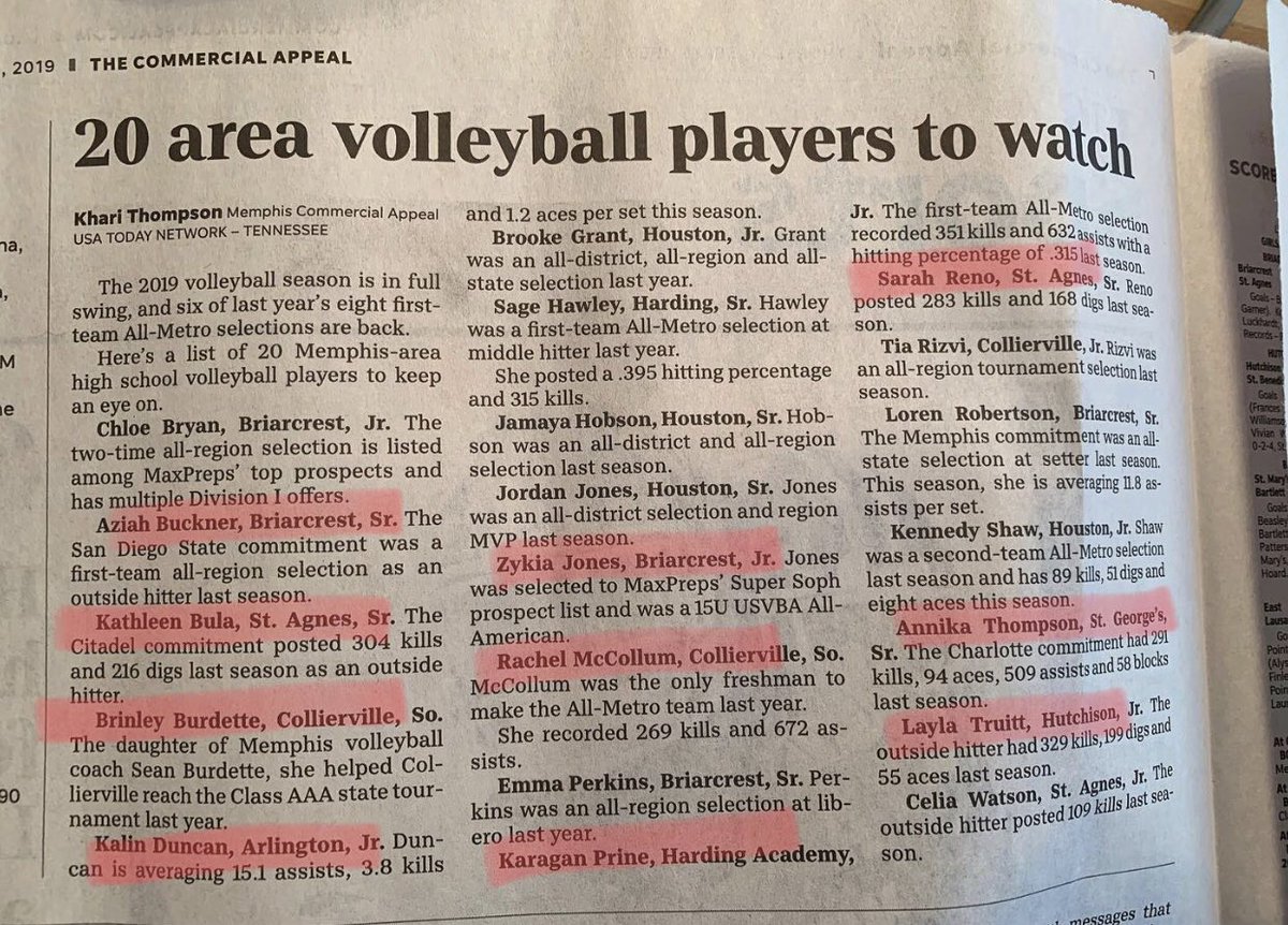 Metrovbtweet's tweet image. ‼️🏐10 of the top 20 players to watch all happen to wear Metro red🏐‼️ Congratulations to our #MetroSisters
Kathleen Bula
Brinley Burdette 
Kalin Duncan
Zykia Jones
Rachel McCollum 
Sarah Reno
Annika Thompson 
Layla Truitt
Aziah Buckner 
Karagan Prine
Keep working hard ladies‼️