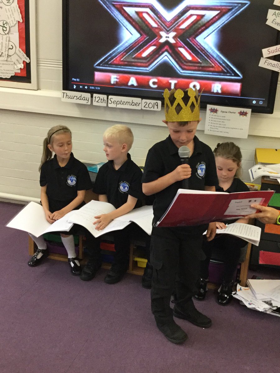 QuayYr2's tweet photo. School is so much fun!  XFactor finals for amazing sentences.  Some fantastic adjectives from Mrs Watts class.  #XFactor @QuayVP @QuayYr2 https://t.co/8YceBKvZBa