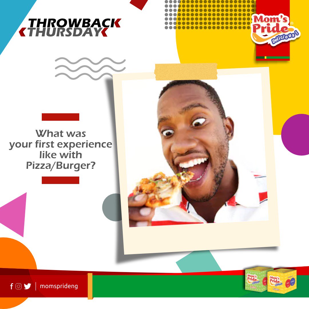 MomsPrideNG's tweet photo. So, it's #ThrowbackThursday, and we though to throwback to the first time you ate #Pizza or #Burger. 

Do you even remember how it tasted?

What was your first experience like with Pizza and Burger?

Tell us in the comment thread and #TagYourFriends to also share. 🤗👍 https://t.co/vOaYuEH1dz