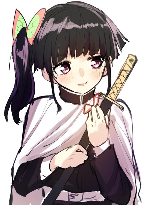 戯嶋サチ@固定ツイ見てね！さんがTwitterに投稿した栗花落カナヲ(鬼滅の刃)のイラスト。