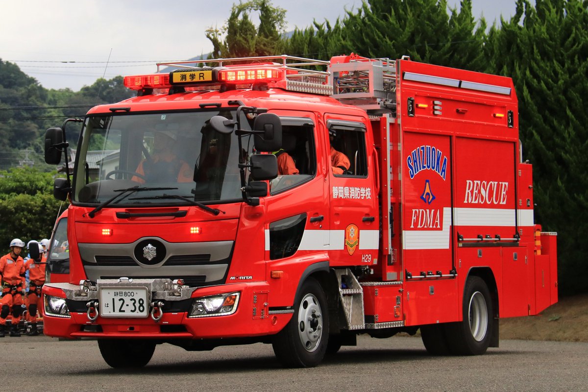 静岡県消防学校 救助工作車Ⅱ型 H29年度導入のポンプ、CAFS装置付きⅡ