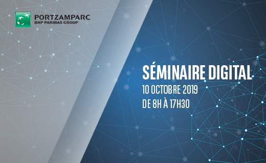 PortzamparcBNPP's tweet photo. [Clients Institutionnels] Notre prochain séminaire Digital se déroulera le jeudi 10 Octobre à Paris! Avec la participation de @groupeaubay, @DevoteamFrance, @EasyVista_Fr, @Infotel_ , #GroupeOpen et @wavestoneFR. Un événement #CorporateAccess #SmallAndMidCap https://t.co/pl2SAlEoPe