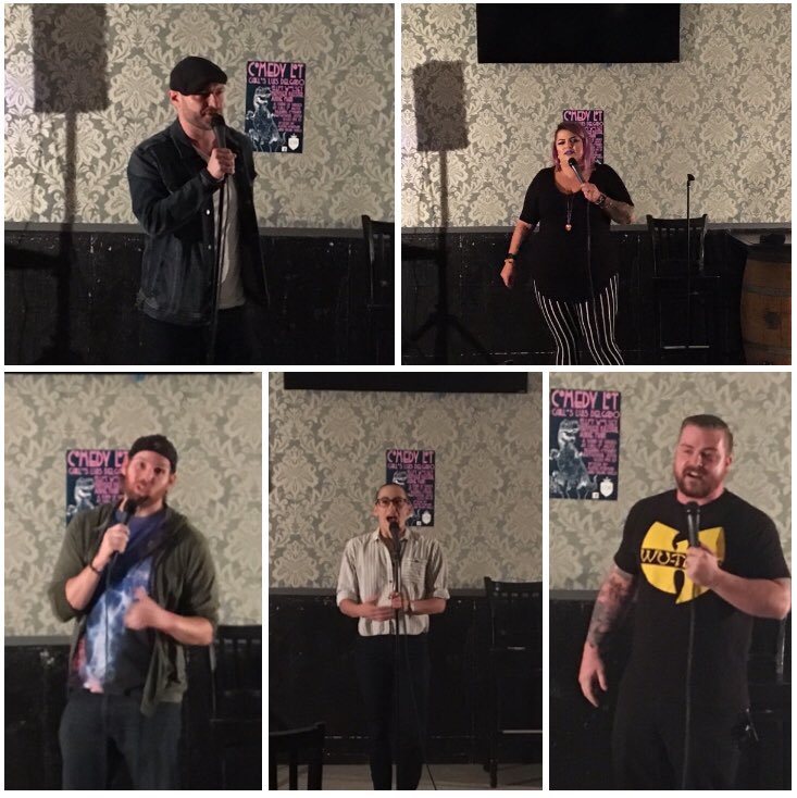 KBCatCTA's tweet photo. Kickback Comedy was amaaaazing last night! Thank you to everyone that came out and performed! Give it up for the staff at Call to Arms! Don’t forget we have our last patio show next Friday! See you all very soon! https://t.co/YmhpTGztPJ