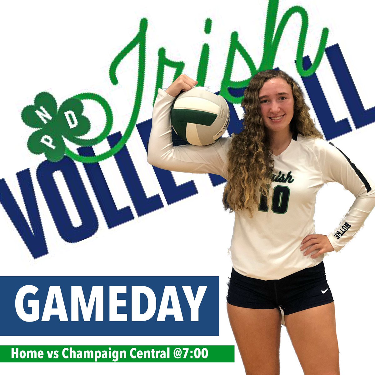 PNDVB's tweet photo. First Home Game tonight in the Kitchen👨🏻‍🍳 LETS GO IRISH☘️👏🏼 @PNDSpikeSquad see you there😎 https://t.co/ZrQsiNjfRI