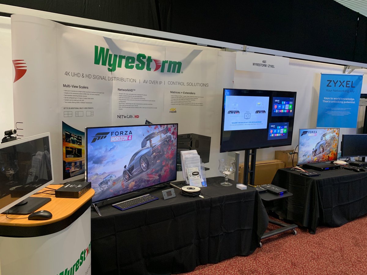 Wyrestorm's tweet photo. We're at the Midwich #TechXposed19 event in the Ascot Racecourse right now with ZYXEL showcasing our latest in signal distribution, AV over IP, and presentation solutions. Come say hi! #WyreStorm #Zyxel #AVoverIP #AVDistribution https://t.co/vyfgQ2hDu0