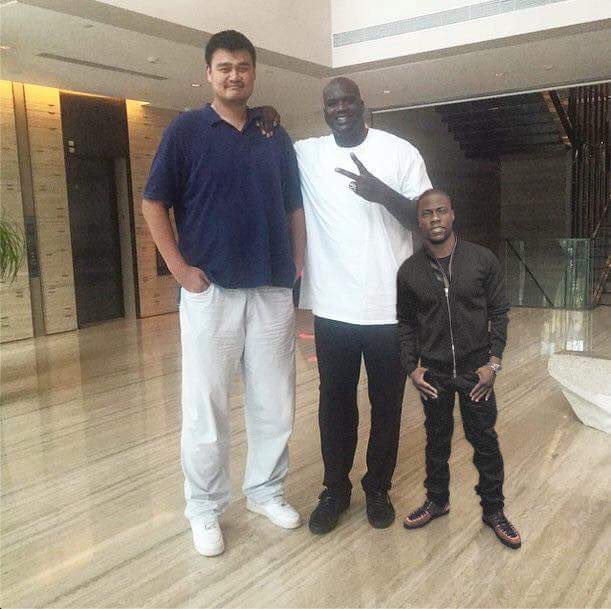 An iconic photo Happy Birthday to the legend Yao Ming.  