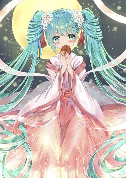 中秋初音Happy Moon Festival #初音ミク #中秋節 #ミク #VOCALOID #落書き #初音未来 #初音 #Miku https://t.co/FIlkdD6vOQ 