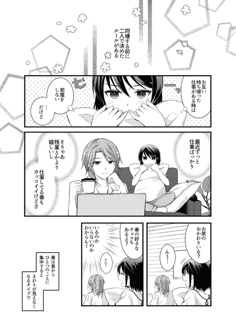 同棲中の二人のある一日。　#創作百合 