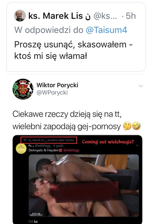Ależ to musiał być nieszczęśliwy przypadek, że włamali mu się akurat wtedy, gdy oglądał tego pornosa.