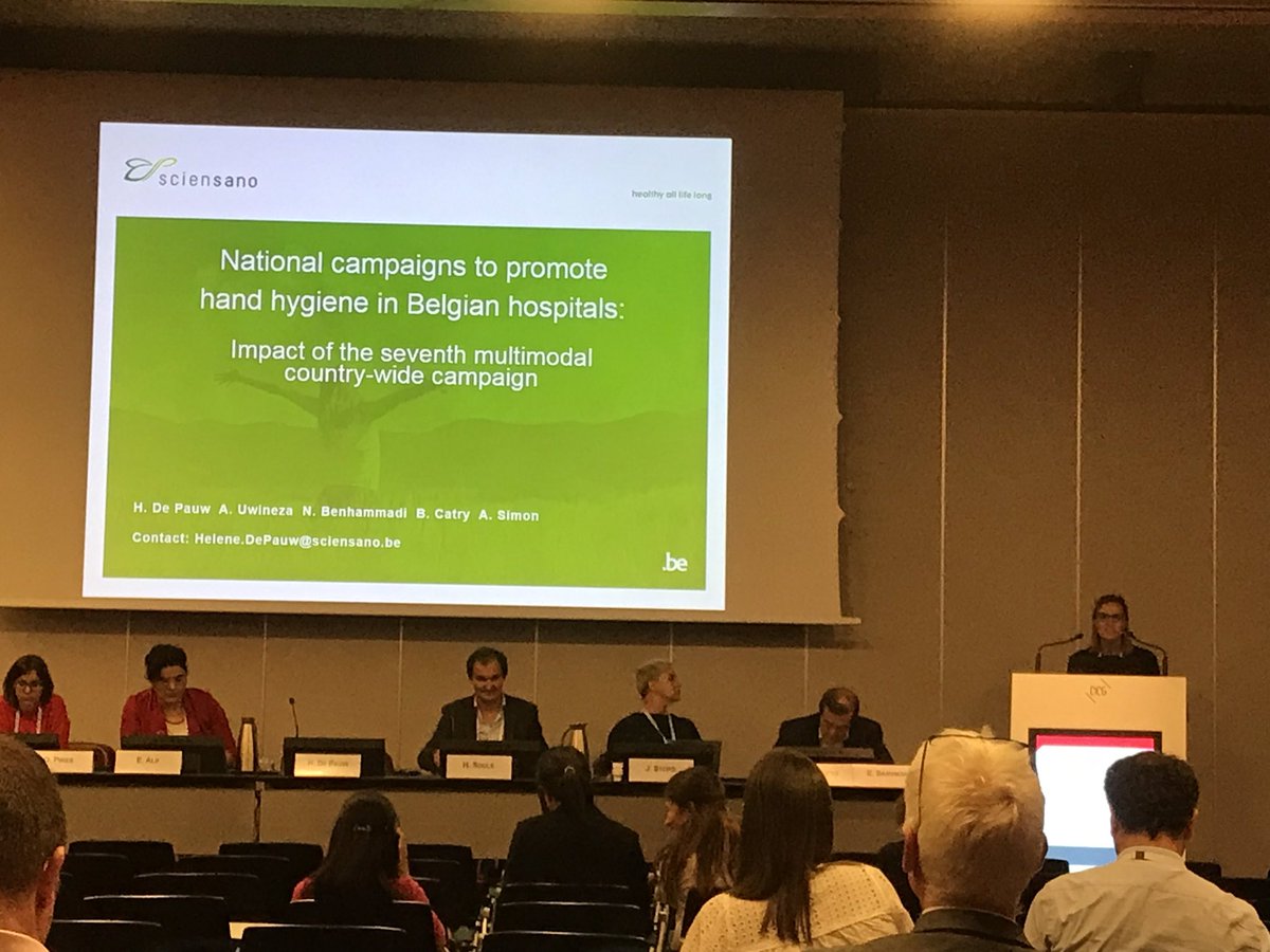 Helen De Pauw presenting Belgian results of 7th National Hand Hygiene Campaign at #ICPIC2019 @boudewijncatry