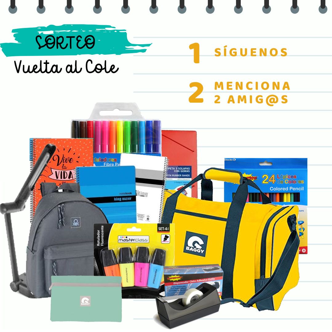JustDealShop's tweet photo. 🕬¡LANZAMOS SORTEO!
Queremos hacerte la vuelta al cole más llevadera con el sorteo de un lote de productos escolares 📚
1️⃣ Síguenos
2️⃣ Menciona 2 amig@s
¡Así de fácil! El sorteo estará activo hasta el 19/09/19 ⏲️
Consulta las bases y el contenido del lote en nuestra web https://t.co/ec9D9ztgUl
