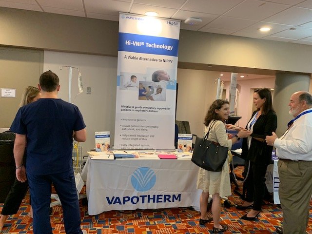 TheEMFoundation's tweet image. New Jersey chapter ACEP members are "Taking for Breath for EMF" at the NJ-ACEP 2019 Scientific Assembly! For every attendee who tries on the @Vapotherm Hi-VNI Technology, Vapotherm will donate $10 to EMF! #EMF #EMFoundation #Vapotherm #ACEP #SupportResearch #EmergencyMedicine