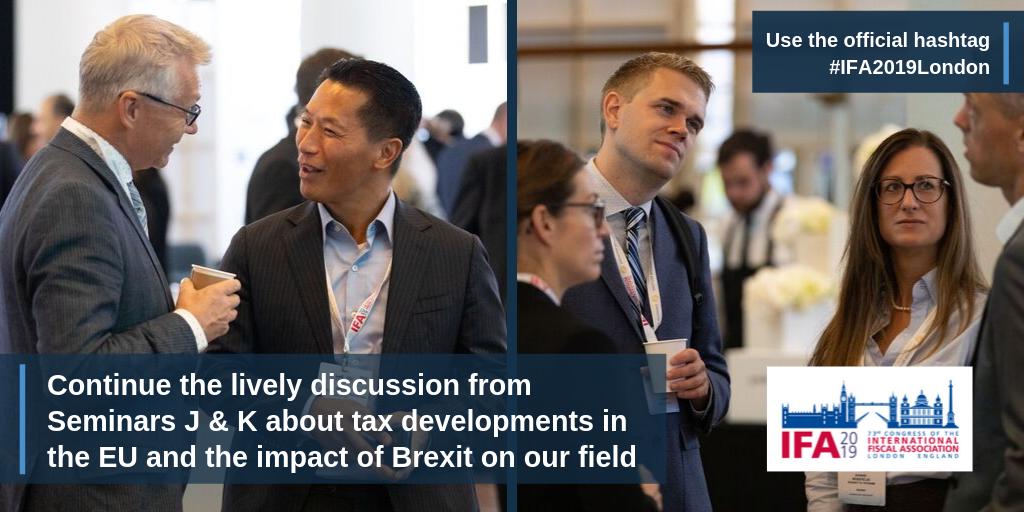 The final two #IFA2019London seminars featured lively debates on Brexit and the future of direct tax and tax policy in the EU. Continue the discussion on Twitter making sure to use the congress hashtag!